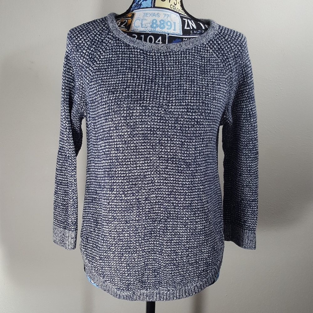 Blue Knit sweater with buttons down the back - Picture 2 of 7